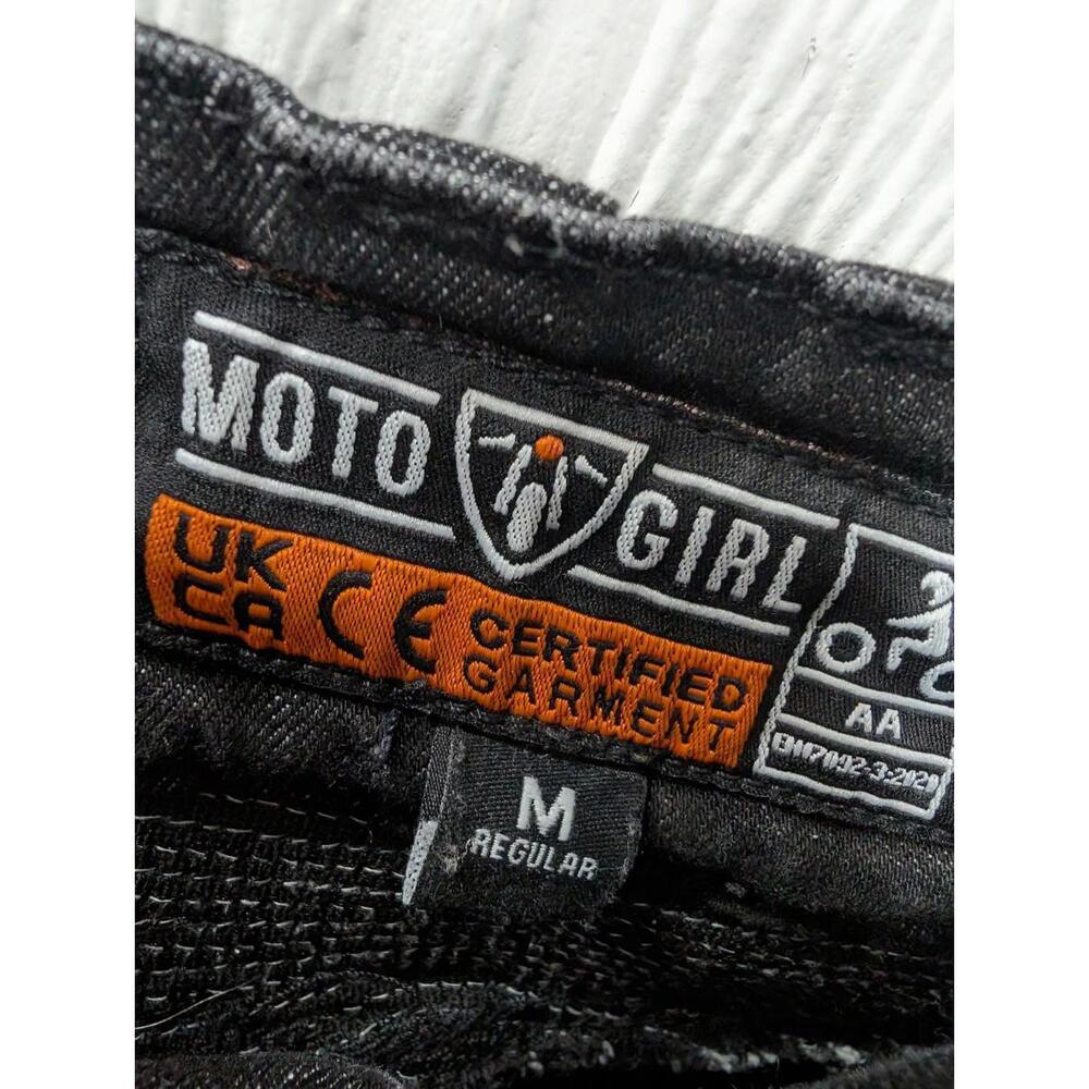 MotoGirl Isla Ladies Motorbike Motorcycle Denim Jeans Black Size Medium Regular - Picture 6 of 9